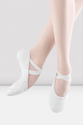 Bloch BLOCH Ladies Pump Canvas Ballet Shoes, White Canvas