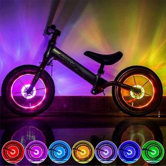 OEM Luz Led Impermeable Para Radios De Bicicleta - 7 Colores Y 18 Modos - Recargable - Segura Y Elegante Para Ciclistas Nocturnos