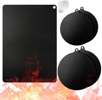 OEM Alfombrilla Antideslizante Placas Inducci&oacute;n, Reutilizable Placas Inducci&oacute;n, Resistente Placas Inducci&oacute;n, Negro, 1 35 X 25 Cm + 2 24 Cm + 2 22 Cm