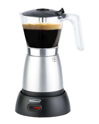 Brentwood Electric Silver Moka Pot Espresso Machine