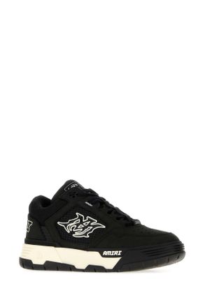 Amiri Leather and Mesh Lace-Up Sneaker - Black