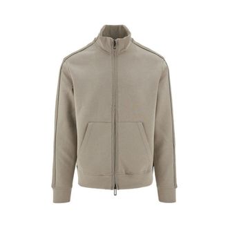 Emporio Armani Zip-through Hoodie - Heren - Vesten met rits - Grijs - M - Katoen - Hoodies & sweatvesten