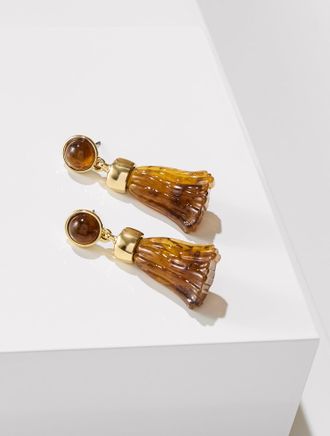 Talbots Tortoiseshell Tassel Earrings - Tortoise Shell/Gold - 001 Talbots