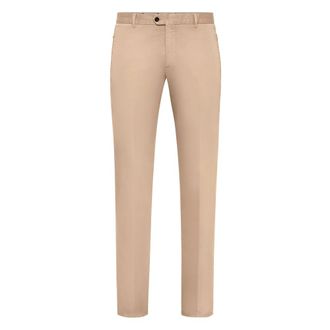 Philipp Plein Broeken, Heren, Beige, M, Katoen, Lange Broek met Rits