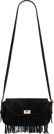 Sandro Mini Mambo suede bag in Black at Nordstrom, Size Medium