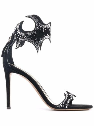 Alexandre Vauthier Betsy embellished sandals - women - Calf Leather/Calf Leather/Calf Leather - 38.5 - Black
