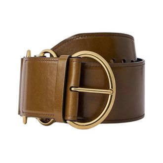 Chlo&eacute; Belts, unisex, Brown, Size: M Chain Detail Wide Belt