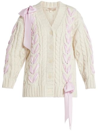 LoveShackFancy Kassius cardigan - White