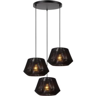 Lucide Jessica Pendant light Ø35.5cm 3xE27 - Black - Lucide