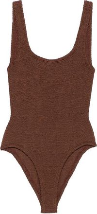 Hunza G Crinkle-effect Square-neck Swimsuit