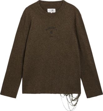 Maison Margiela Truien & Vesten, Heren, Groen, M, Crewneck