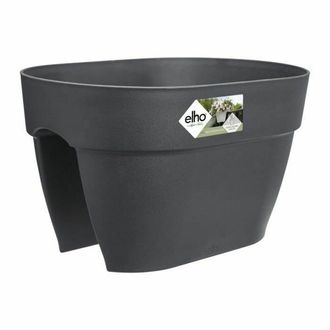 ELHO Maceta - Vibia Campana Flower Bridge 40 - Antracita - Balc&oacute;n Exterior - L 26 X W 39 X H 22 Cm - Elho