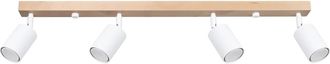 Sollux Lighting Design Deckenlampe Verdo 4-Flammig (linear), Weiss