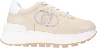 Liu Jo High-Top Synthetische Sneakers - Dames - Sneakers - Beige - 41 EU - Leer - Schoenen