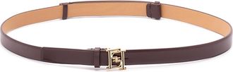 Elisabetta Franchi Brown Logo Belt