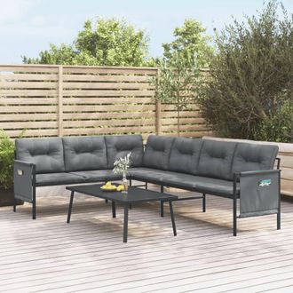 vidaXL Vidaxl - Juego De Muebles De Jard&iacute;n 2 Piezas Acero Gris Antracita