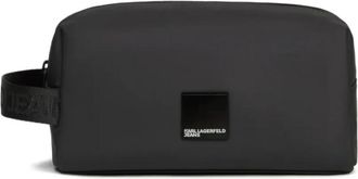 Karl Lagerfeld Venture Washbag - Heren - Toilettassen - Zwart - ONE Size - Polyester - Tassen