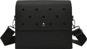 Generic Cymwer Women Square Shoulder Bag Adjustable Strap for School Work Travel (Black) (style4)