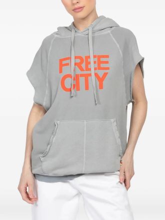 Freecity hooded sleeveless hoodie - Grijs