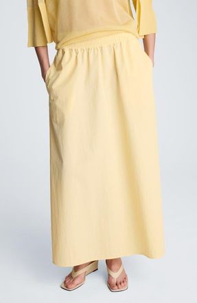 Kenneth Cole Stretch Cotton Maxi Skirt in Pastel Yellow at Nordstrom, Size X-Small