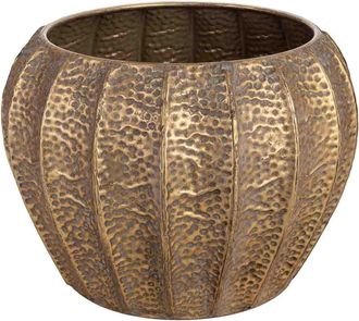 Wanderlust Deco Macetero De Metal Dorado 41x41x30 Cm
