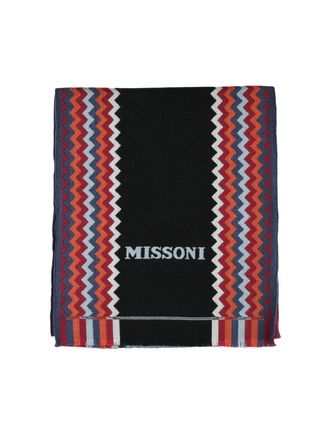 Missoni Wool Scarf - Black/Grey