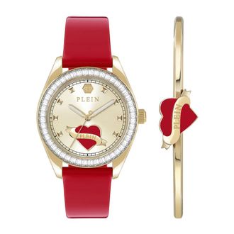 Philipp Plein Plein Valentine - Dames - Horloges - Geel - ONE Size - Leer - Accessoires