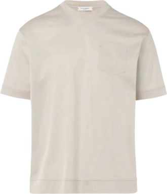 Paolo Pecora Oversize Beige Jersey T-Shirt - Heren - T-shirts - Beige - S - Katoen - Tops