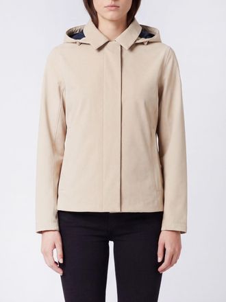 K-Way Giacca impermeabile Bleizou in nylon con cappuccio e logo a contrasto