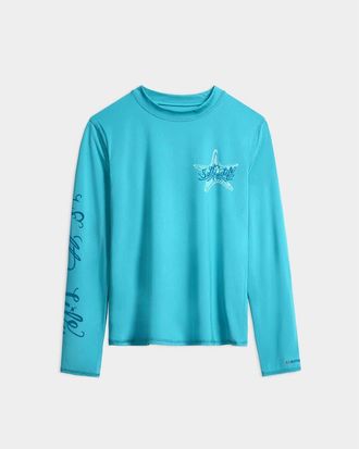Salt Life Island Star Performance Long Sleeve Tee in Turquoise Heather at Nordstrom, Size Medium