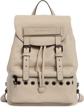 Longchamp 3D Small Grommet Stud Leather Backpack in Clay at Nordstrom Rack