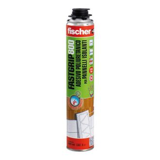 Fischer Schiuma poliuretanica adesiva per lincollaggio di pannelli isolanti e materiali rettificati 800 ml -12 Pezzi
