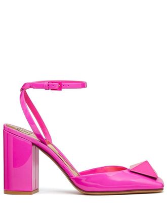 Valentino Garavani One Stud lakleren pumps - Roze