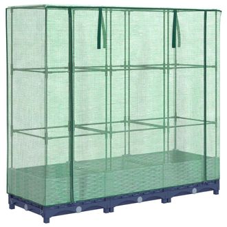 vidaXL Vidaxl - Arriate Con Cubierta Invernadero Aspecto Rat&aacute;n 120x40x123 Cm