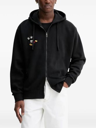 Desigual Mickey Mouse zip-up hoodie - Black