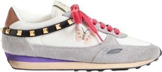 Valentino Garavani Stud Up Runner - Shoes - Mujer - Gris - 37 1/2 EU