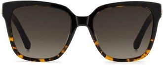 Kate Spade New York kiya 56mm square sunglasses in Black Havana/brown Sf at Nordstrom