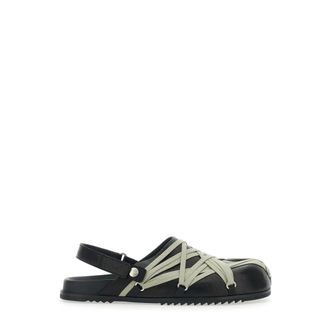 Rick Owens Clogs, male, Black, Size: 10 US Megalace Mule Granola