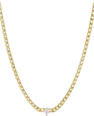 Adornia Cubic Zirconia Chain Necklace in Gold at Nordstrom Rack