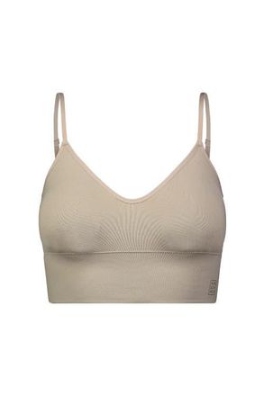 BraBar/Boutique Everyday Longline Cami Bra with Keyhole Back in Mushroom at Nordstrom, Size Medium