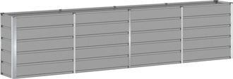 vidaXL Jardinera Gris Claro 320 X 40 X 75 Cm Acero Vidaxl