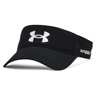 Under Armour Mens Golf96 Visor, Black (001)/White, One Size