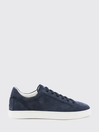 Tod's Low-Top Suede Calfskin Sneakers with Heel Gommini