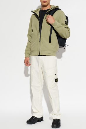 Stone Island Jacket With Hood, Mens, Green