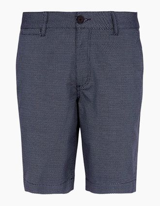 A|X Armani Exchange Mens Slim Fit Textured Blue Shorts