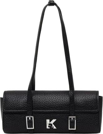 Karl Lagerfeld Baguette Tas - Dames - Tassen - Zwart - Maat: ONE Size Leer
