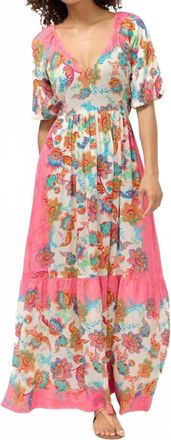 Johnny Was Roisin Maxi Dress In Pink Multi