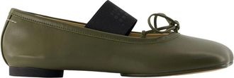 Maison Margiela Anatomic Numeric Ballerinas - Dames - Ballerinas - Groen - 36 EU - Leer - Schoenen