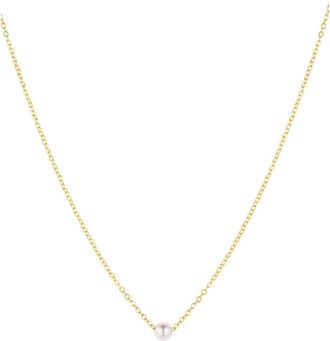 Set & Stones Claire Pearl Necklace in Gold at Nordstrom, Size 16