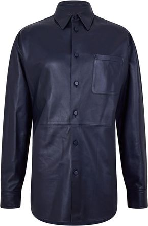 Off-white Mens Off White Leather Regular Fit Long Sleeve Shirt in Sierra Leone - Multicolour - Size Medium